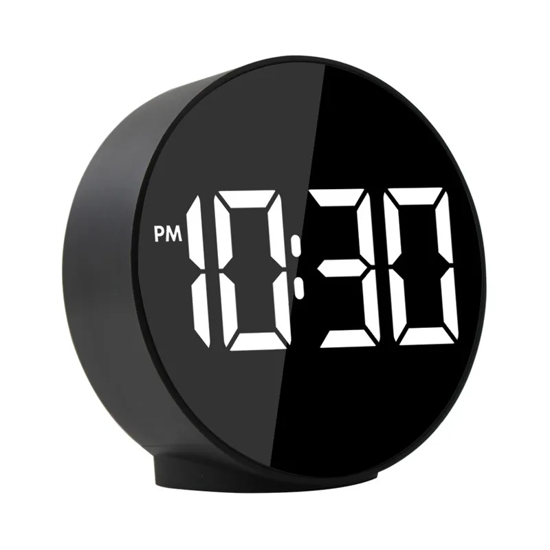 Fanju, цифровой будильник с голосовым управлением, светодиодный, ночной режим, часы, электронное время, температурный дисплей, настольные