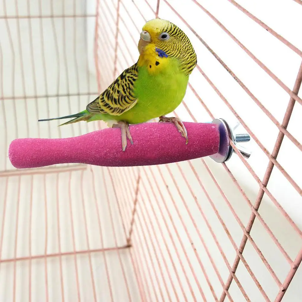 Shaped Sand Bar Bird Cage Special Scrub Stick Parrot Rod Pet Toy Parrot Toys Wood Birds Standing Accessories Supplies