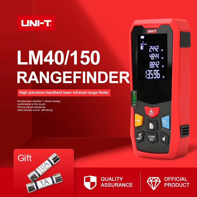 buy UNI T Handheld Laser Rangefinder Distance Meter 40M 50M 60M Medidor Laser Tape Build Measure Device Electronic Ruler