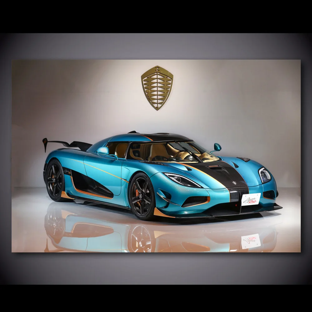 Современные картины Koenigsegg Agera RSR светильник синий автомобильный настенный арт