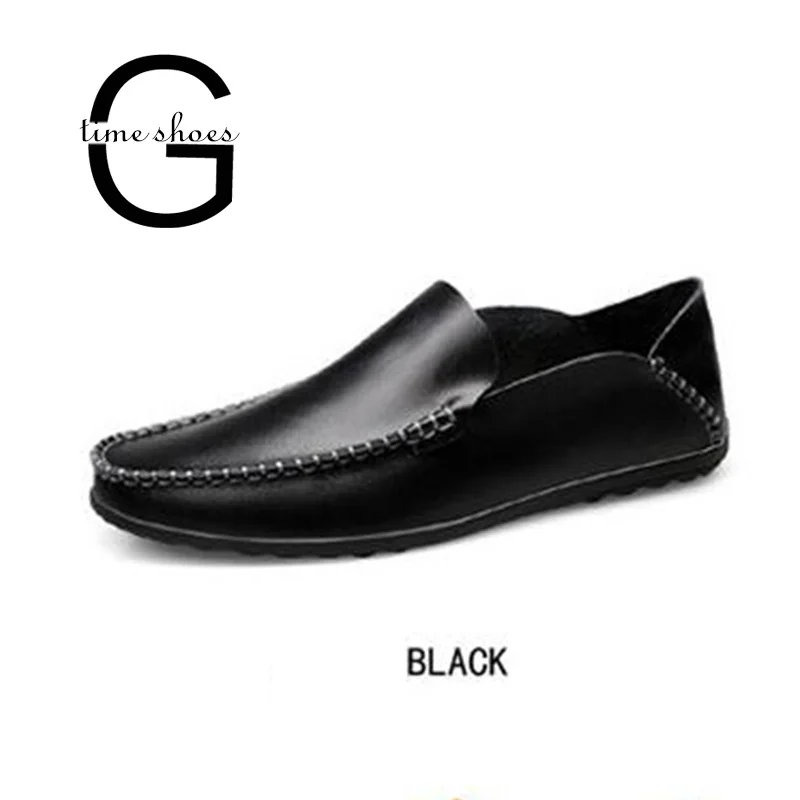 Dropshipping New Genuine Leather Men Shoes Men's Flats Design Style Shoes Men Fashion Soft Moccasins Casual Shoes SXYZ1056