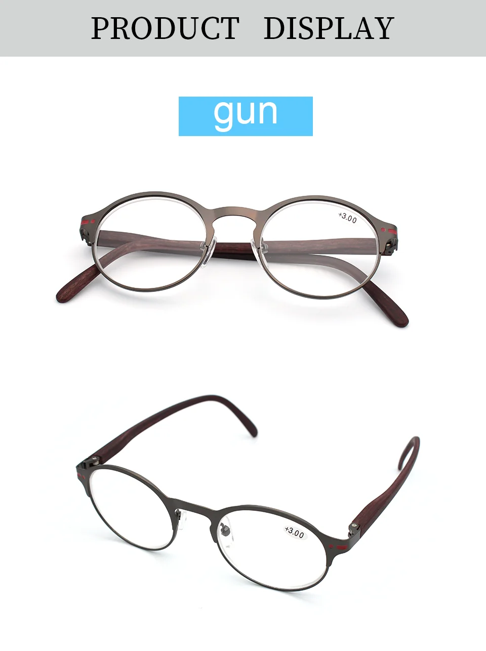 KAEDEK 2025 Lesebrille mit Holzmaserung für Damen und Herren, modische Brille, männlich, weiblich, Dioptrien – Detail 5