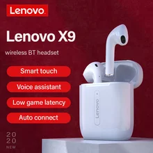 Lenovo X9 Earphones Bluetooth 5.0 True Wireless Headphones TWS Earbuds Touch Control Sport Headset Sweatproof Earplug with Mic
