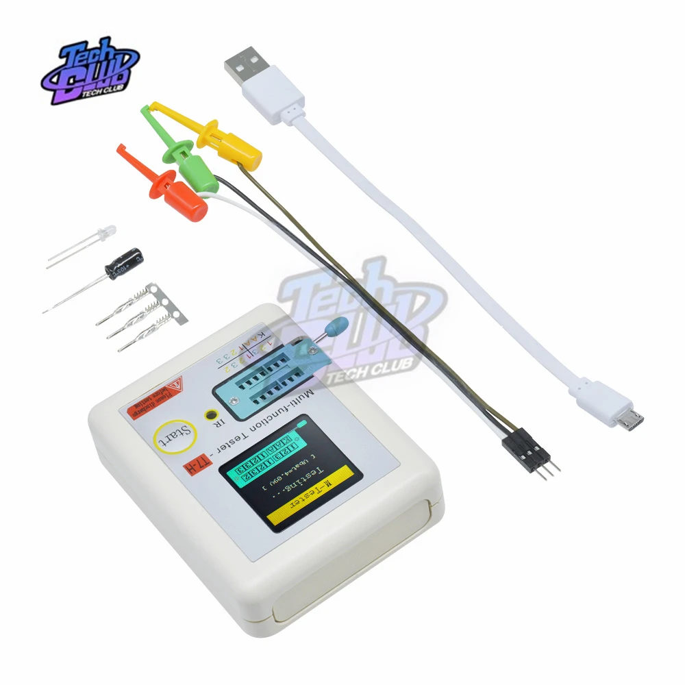 T7 TC-T7-H цветной дисплей Многофункциональный TFT подсветка Транзистор ЖК-тестер для диода Триод конденсатор резистор мультиметр