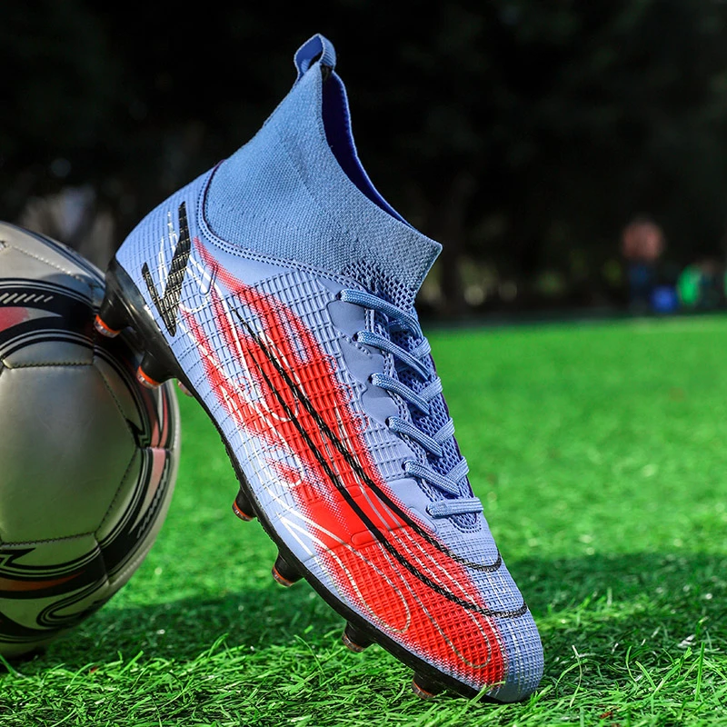 Botas fútbol para hombre, zapatos cómodos de fútbol de la sociedad, grande 45 46, zapatillas ligeras para adolescentes, color negro| - AliExpress