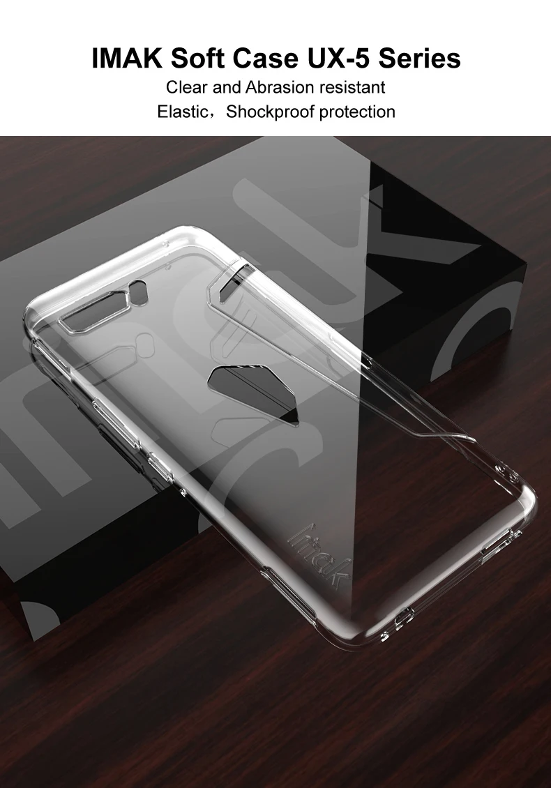 Imak Прозрачный чехол из ТПУ для Asus ROG Phone II Phone 2, мягкий силиконовый чехол, задняя крышка, толщина 1,3 мм, защита