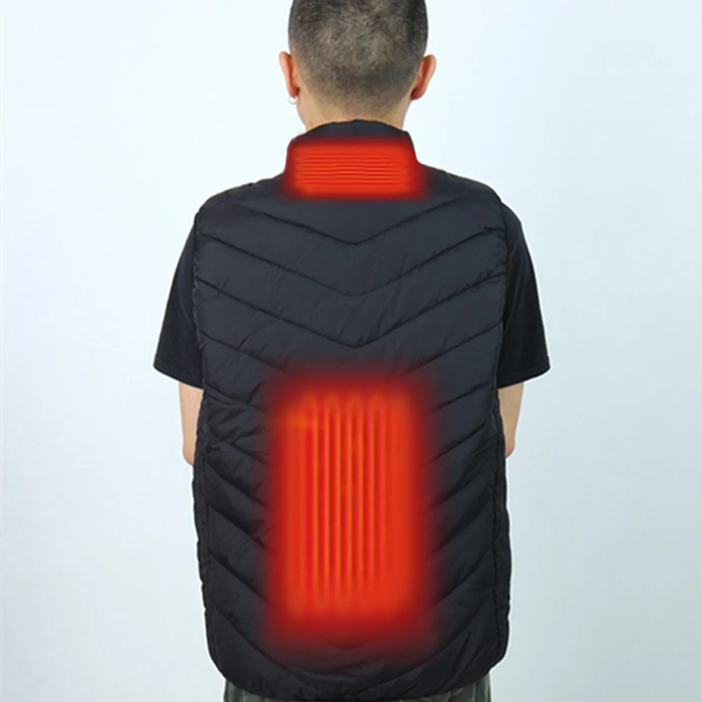 Cuscinetto Riscaldante Elettrico Per Mal Di Schiena Supporto Lombare Ricarica Usb Gilet Riscaldato Riscaldamento Abbigliamento Lavabile A Tre Livelli 