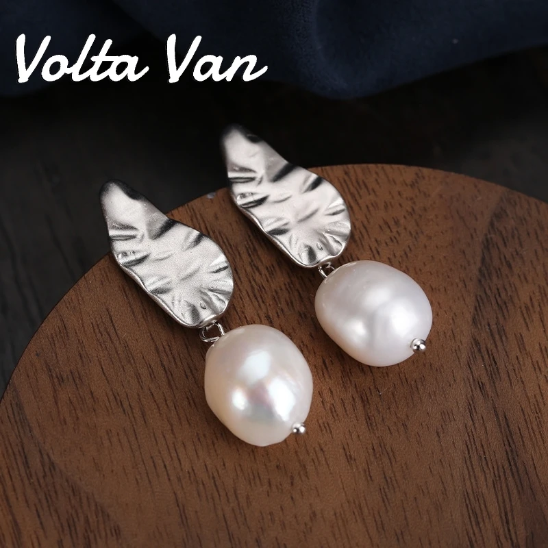 

Volta Van Drop Earrings Freshwater Pearls 925 Sterling Silver Pendientes Plata 2022 New Elegant Jewelry Korean Style Earrings