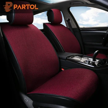 

Partol Breathable Flax Car Seat Cover Pad Universal Automobile Seat Covers Auto Seat Cushion Protector Car Interior Accessories