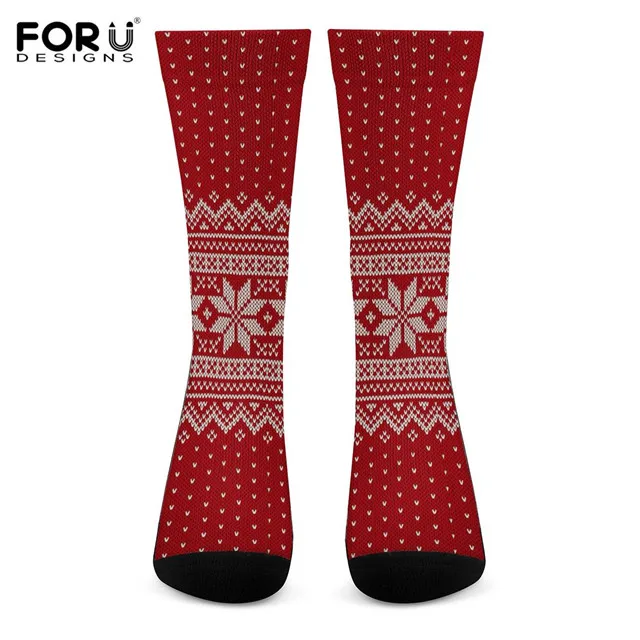FORUDESIGNS/Лидер продаж, Носки с рисунком из мультфильма, рождественские и новогодние узоры для девочек и мальчиков, высококачественные зимние чулки для женщин и мужчин Medias - Цвет: HMC2695Z79