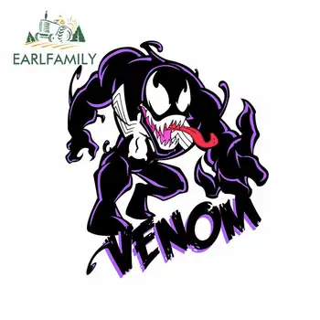 

EARLFAMILY 13cm x 11.3cm For Venom Funny Car Stickers Anime Decal Personality Creative Waterproof Occlusion Scratch For JDM SUV