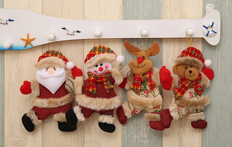 Рождественское украшение подвеска наружная Рождественская игрушка орнамент Санта-Клаус Снеговик Медведь Лось Кукла рождественские украшения для дома