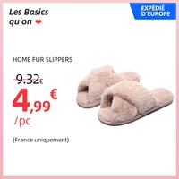 Winter Women House Slippers Faux Fur Fashion Warm Shoes Woman Slip on Flats Female Slides Black Pink cozy home  furry slippers 1