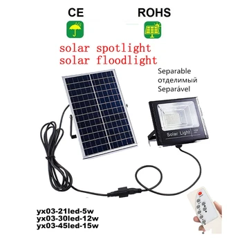 

LED Outdoor LED Solar Power Street Wall Lamp Garden Security Lamp Waterproof ip66 Wireless Wall Lights remote timer split mount