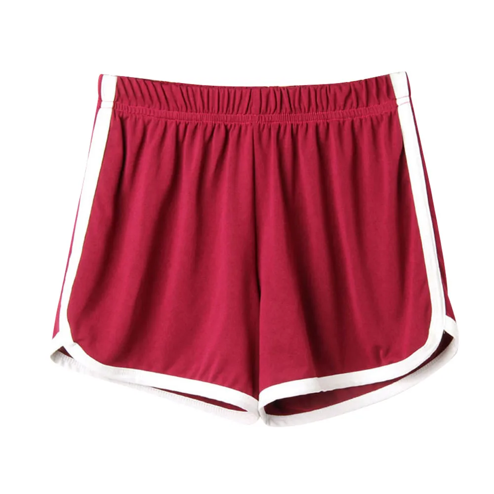 

2019 Female candy color Casual Polyester shorts Women Loose Elastic Waist Sport Shorts plus size On Sale #P15