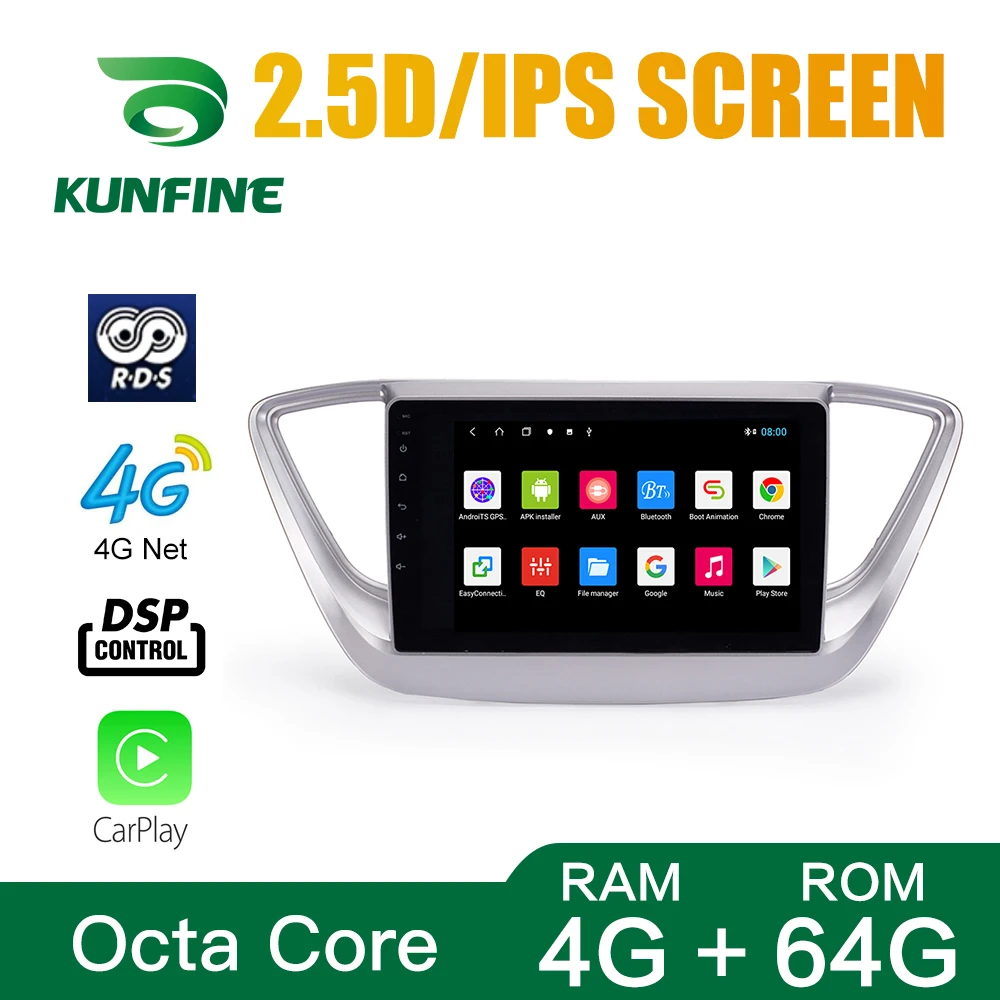 Android Car DVD GPS Navigation Multimedia Player Car Stereo For Hyundai Verna 2016 Radio Head unit (12r)