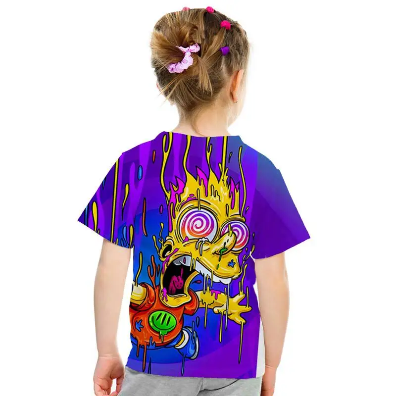 Camiseta con estampado RU 3D с мультяшными принтами, Camiseta con estampado RU 3D camiseta de manga