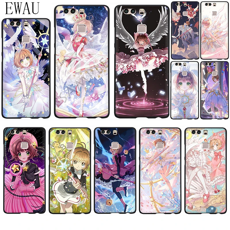 

EWAU Card Captor Sakura Soft Silicone phone case for Huawei P8 P9 P10 P20 P30 Lite Pro Mini P Smart Z plus
