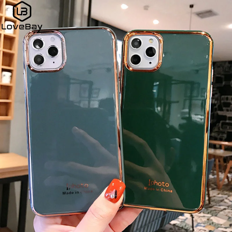 Lovebay чехол для телефона iPhone 11 Pro XR XS X Max 6 6S 7 8 Plus однотонный карамельный цвет