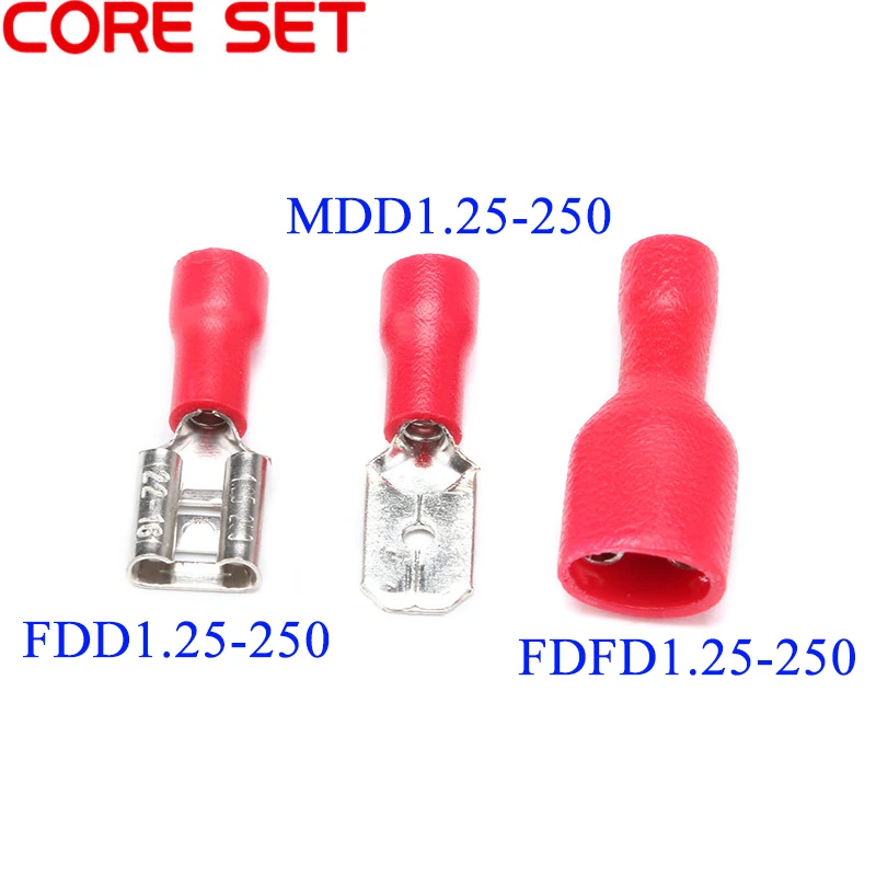 FDD 1 25 250 Φ 6 3 мм Женская и мужская розетки изолированные электрические обжимные