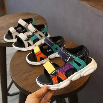 

Children Summer Shoes Sandals For Girls Boys Soft Bottom Bear Thick Bottom Sandals Open Toe Sandals Leisure Shoes Mixed Color