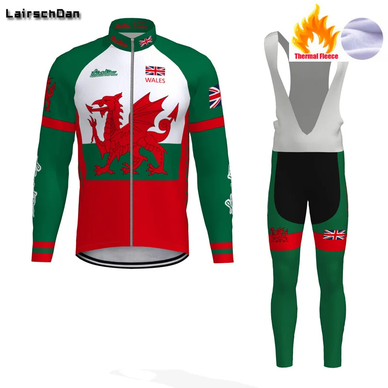 LairschDan-winter-fleece-thermal-cycling-clothing-Wales-team-long-sleeve-bike-suit-trajes-de-ciclismo-mujer