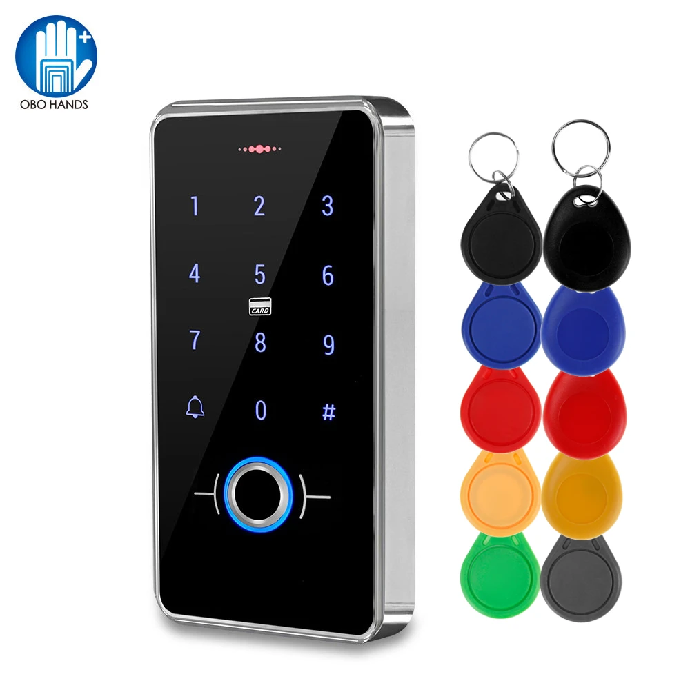 Outdoor IP68 Waterproof RFID Biometrics Fingerprint Access Control Keypad Touch Keyboard 13.56MHz Electronic Door Opener System best electronic door lock