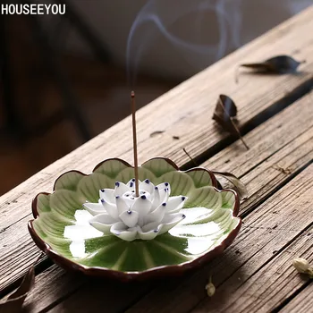 

BackFlow Incense Burner Sticks Holder Living Tea Room Smell Removing Tool Cense Burner Buddhist Buddhist Home Decor LAD004