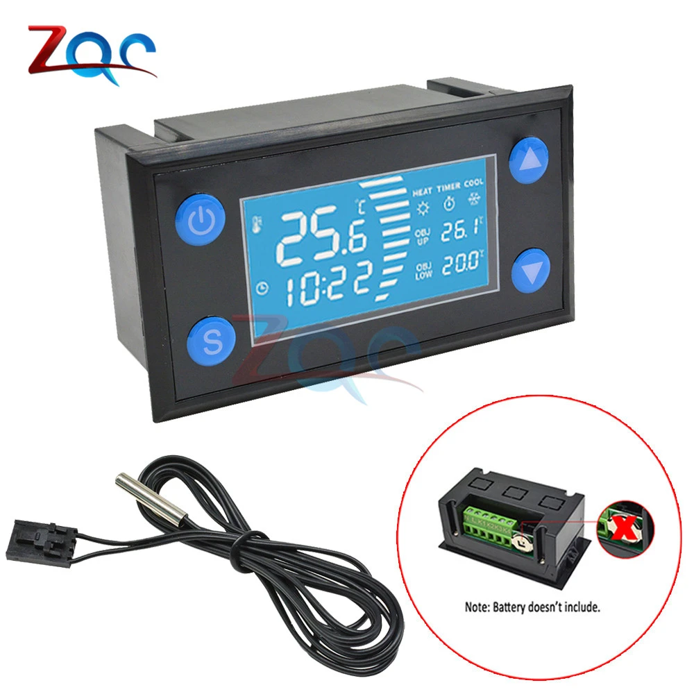50 ~ 110°C DE Sensor Sonde DC12V Thermometer Digital LED Temperatur Anzeige