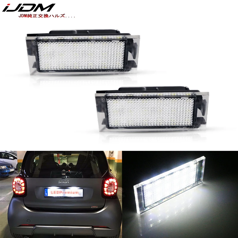 IJDM OEM Fit ксеноновый белый светодиодный светильник для номерного знака 2016 up Smart W453