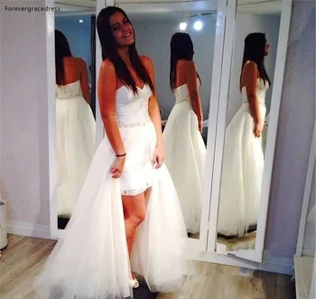 

2019 Simple Fashion Prom Dress Sweetheart Sleeveless With Detachable Train Country Garden Party Gown Custom Made Plus Size