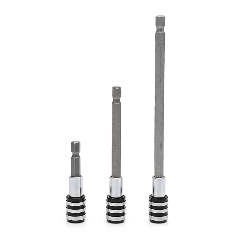 

3 Pcs 1/4'' Hex Quick Release Screwdriver Bit Holder Extension Bar 60-150mm