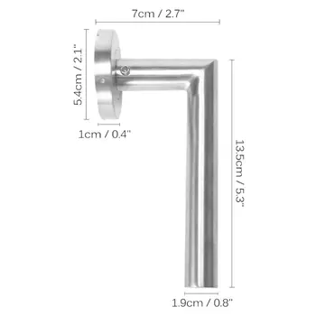 

1Set 304 Stainless Steel Door Handles Entrance Gate Lever Knob for Home Room Use H55E