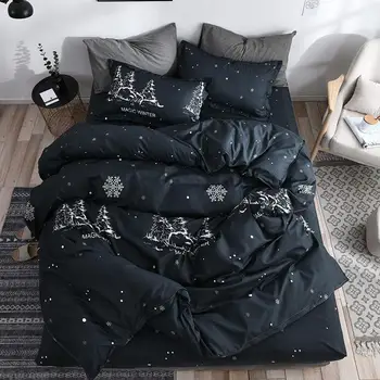 

Snowflake Christmas Girl Boy Kid Bed Cover Set Duvet Cover Adult Child Bed Sheets Pillowcases Comforter Bedding Set 2TJ-61007