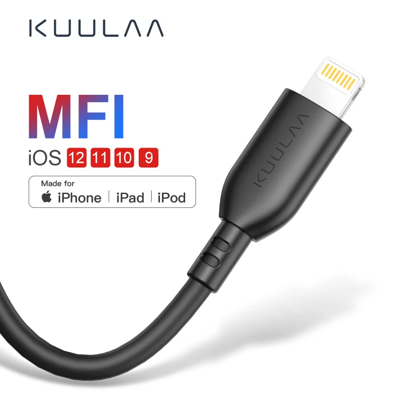 

KUULAA MFi Lightning Cable For iPhone 11 Pro XS Max X XR Fast Charging USB Charger Cable For iPhone 8 7 6 Plus 5 USB Charge Cord