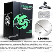 Профессиональные 50 шт Круглые шейдеры Серебряная серия Иглы для татуировки 1205RS одноразовые стерильные для тату поездок Советы татуировки Suplies