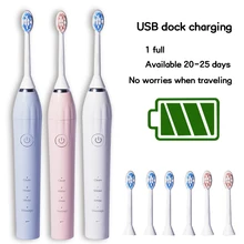 

GFASAG Sonic Electric Toothbrush Smart Tooth Brush Ultrasonic Automatic Toothbrush USB Fast Rechargeable Adult IPX7 Waterproof