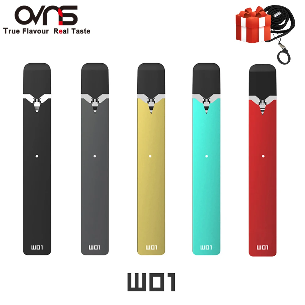OVNS-Kit de vapeo W01 Pod Original, Kit de vapeo con indicador LED, sistema Pod, bolígrafo de vapeo, kits de cigarrillo electrónico para Cartucho Pod W01 para JUU