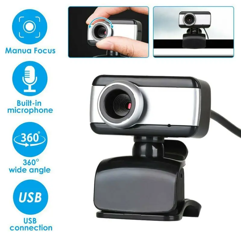 480P потребительские видеокамеры с поворотом на 360 градусов USB HD веб камера