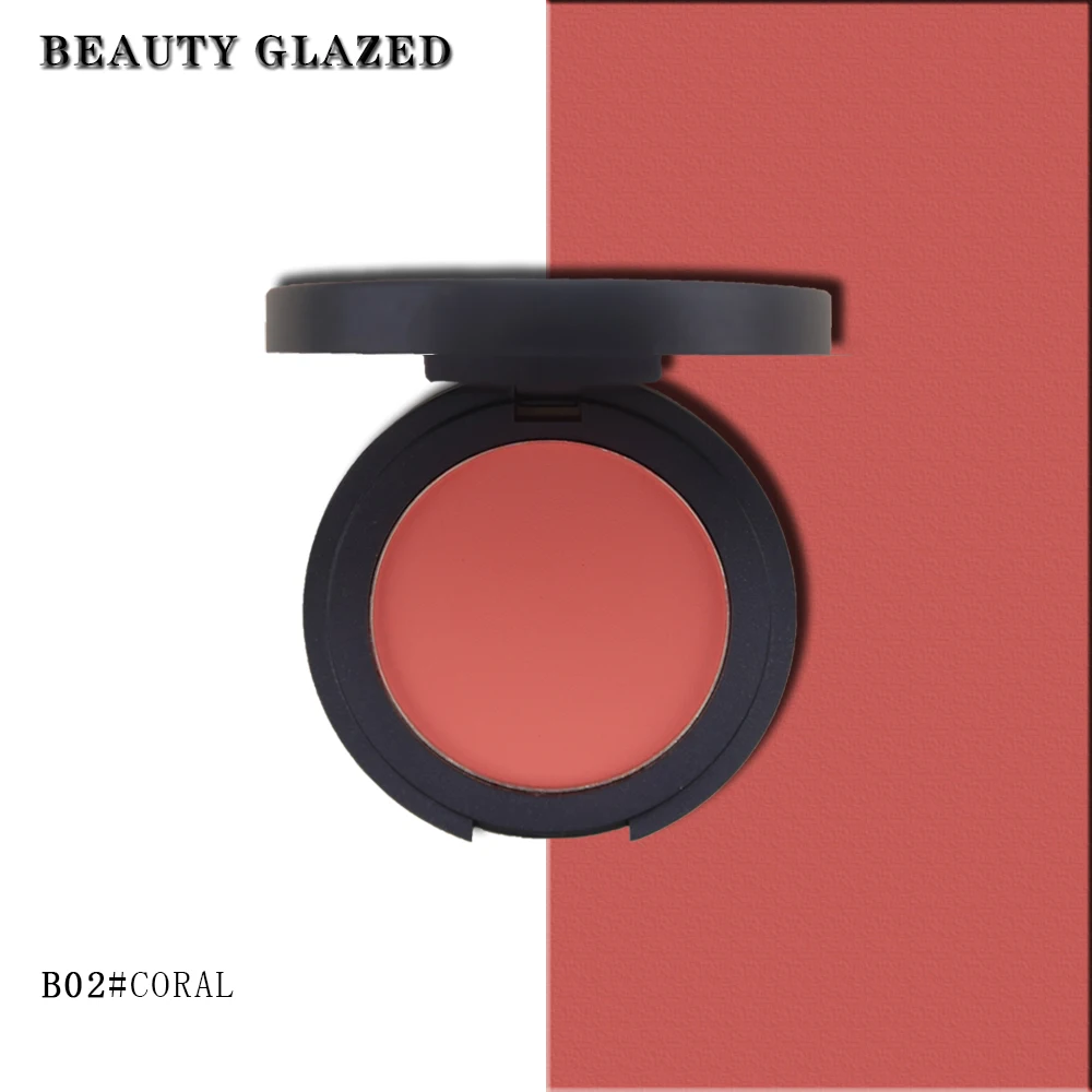 

Beauty Glazed Blush Long-Lasting natural Concealer Foundation Pearlescent Matte Oil Control Blush Rouge Powder Cake TSLM1