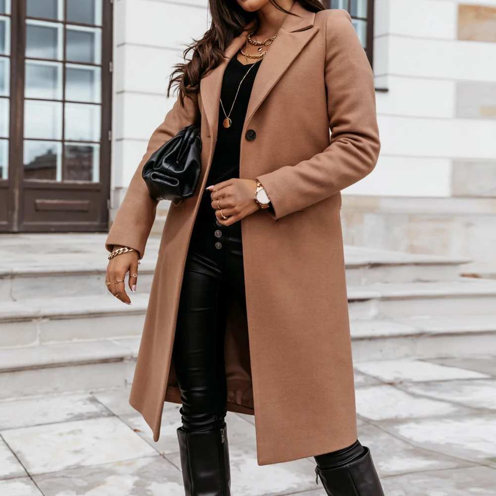 Blends Woolens Overcoat Female Coat 