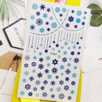 

3D Nail Sticker Cute Snowflake Crystal Designs Nail Art Decorations Stickers Foil Decals Manicure Accessories Nails Decoraciones