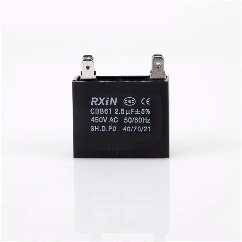 1 шт. CBB61 начиная с постоянной ёмкости, универсальный конденсатор вентилятор переменного тока конденсатор с алюминиевой крышкой, 450 в переменного тока 1 мкФ/1,2 мкФ/2 мкФ/2,5 мкФ/3 мкФ 50/60Hz моторный ходовой конденсатор с алюминиевой крышкой, 400/350/300/250VAC - Цвет: 2.5uF