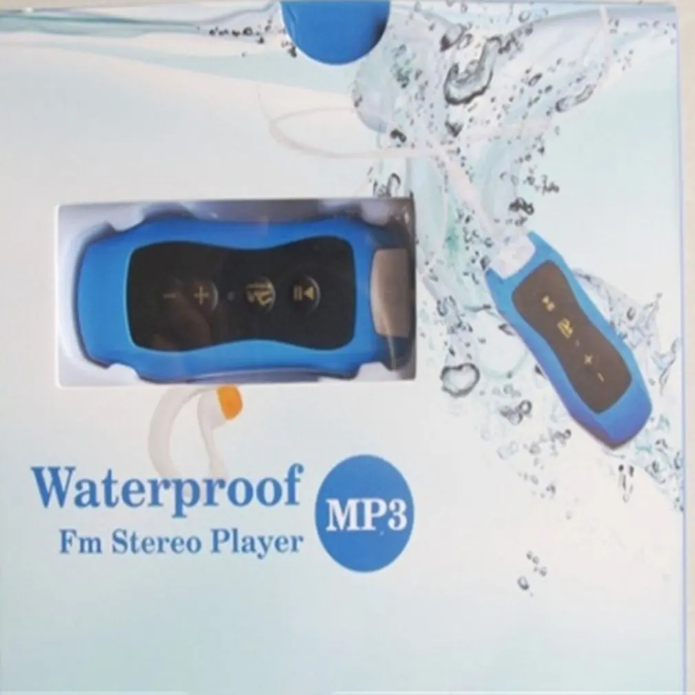 

Newest FM Radio 4GB 8GB IPX8 Waterproof MP3 Music Player Swimming Diving Earphone Headset Sport Stereo Bass Swim MP3 with Clip