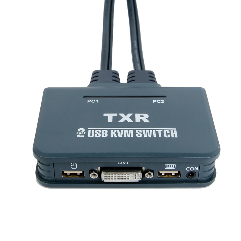 2 порта Usb 2,0 2 в 1 выход Dvi Kvm переключатель коробка с Аудио Видео кабель для монитора клавиатура мышь компьютер