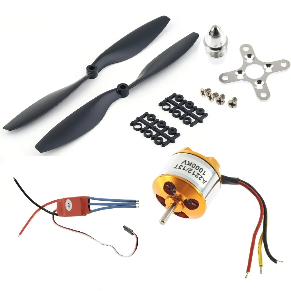 

A2212 1000KV 2200 Brushless Outrunner Motor +SimonK 30A ESC+1045 Propeller(1 pair) Quad-Rotor Set for RC Aircraft Multicopter