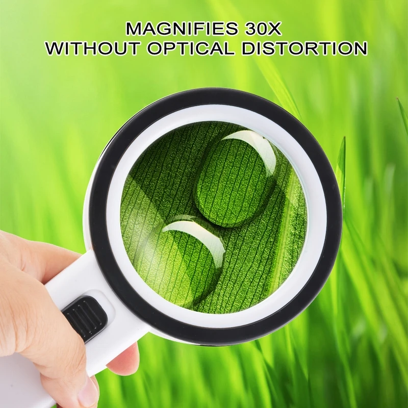 Cheap 1 30X 12LED Lights High Magnification Magnifying Glass Double Lens Upgraded Magnifier Lamp | Инструменты
