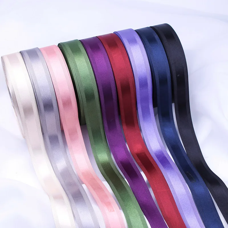 

25mm 10yards Grosgrain Edge Satin Ribbon for Bouquet Gift Wrapping Handcraft Supplies Gift Packaging Stuff