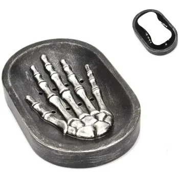 

New Skeleton Design Soap Dish Holder Dark Style Decor For Kitchen Sink Bathroom Shower Home Hotel Office