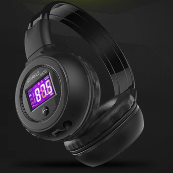 

Bluetooth 5.0 Headphones Foldable Stereo Headphone Wireless Headset Over Ear with Microphone Support FM LED Color Screen